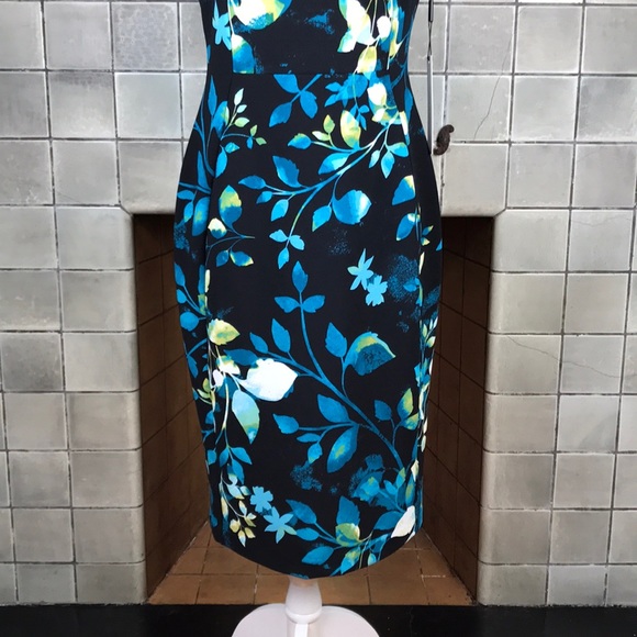 Calvin Klein Blue Floral Dress - Picture 3 of 7